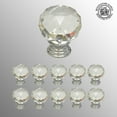 thumbnail image 2 of Clear Glass Cabinet Knobs Round 1.5 Inch Projection, 30mm dia. 10 pcs, 2 of 8