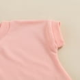 thumbnail image 4 of Ensemble d'Été pour Bébé Couleur Unie Col en V Manches Courtes Hauts Shorts, 4 of 6
