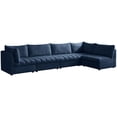 thumbnail image 2 of Meridian Furniture Jacob Navy Velvet Modular Sectional, 2 of 13