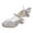 Silver, variant on LYHaoo Girls Sandals Girls Glitter Little Girls Heeled Formal Sandals For Dress Up Sparkly Crystal Baby Shoes With Adjustable Strap And Lightweight Comfort Sizes 10.5 Little Kid(4-4.5 Years)