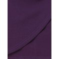 thumbnail image 5 of DARING DIVA 3/4 Sleeve Faux Wrap Ruched Waist Dress XS Purple, 5 of 6