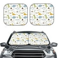 thumbnail image 2 of Haiem Dinosaur Car Windshield Sun Shade (2 Pieces) Foldable Windshield Sun Shade Car Accessories for Truck SUV Pickup-Medium, 2 of 7