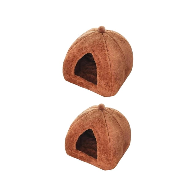 Cama nido,Casa de cama grande para mascotas suave con suministros de calentador de almohadillas,Casa cálida de invierno Cómodo nido antideslizante,Caseta para gatos de interior EstiloI Sunnimix Cama nido