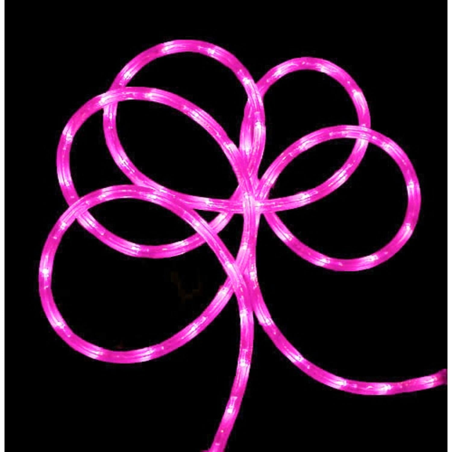 18' Pink LED Indoor/Outdoor Christmas Rope Lights - 2" Bulb Spacing