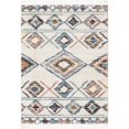 thumbnail image 2 of Well Woven Nala Moroccan Area Rug, 5.25' x 7.25', Cotton Fringe For Authentic Look, Plush & Soft Shag Pile, Moroccan Tribal Print, 2 of 8
