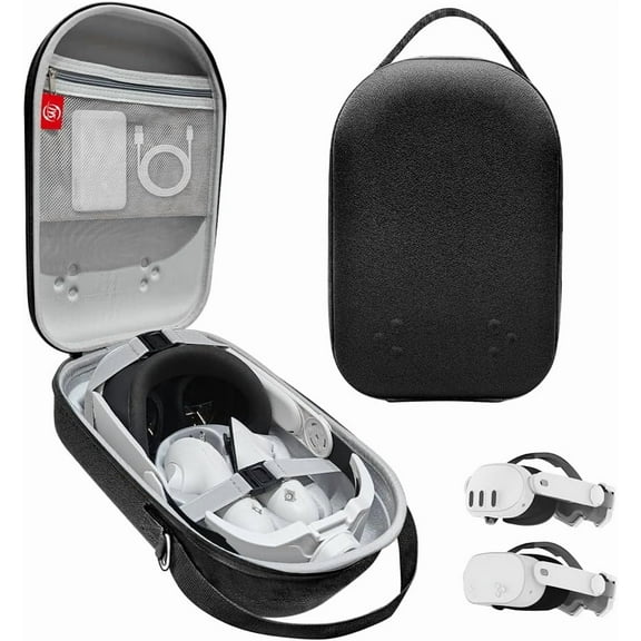 Carrying Case Compatible with Meta Quest 3/3S Headset, Hard Carrying Case for Quest 3S VR Gaming Headset, Travel Case for Quest 3/3S Accessories, Ultra-Sleek Design for Travel