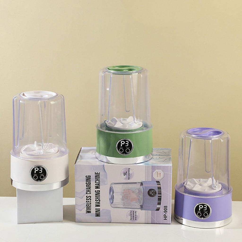Portable Rechargeable Underwear Washer, Gentle Cycle, Compact ABS Design, Quiet Motor for Travel, Dorms, Home Use
