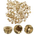 thumbnail image 4 of Miangastore 100Pcs Press In Nuts Golden Brass Knurled Nuts for Plastic Table Arrangement and Diy Projects, 4 of 9