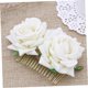 thumbnail image 5 of Peineta de pelo con rosas, accesorios para mujer, pinza para niña con forma de rosa, horquilla para el pelo de flores gruesas y finas, para mujer, peine para el pelo, soportes para el pelo, 5 of 5