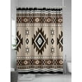 thumbnail image 5 of Fsddascl Brown Aztec Shower Curtain Set - 72" x 78" Washable Bathtub Curtain with 12 Hooks, Boho Southwest Ethnic Neutral Motifs Waterproof Fabric Stall Shower Curtains for Bathroom/Bathtub Décor, 5 of 6