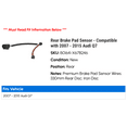 thumbnail image 2 of Rear Brake Pad Sensor - Compatible with 2007 - 2015 Audi Q7 2008 2009 2010 2011 2012 2013 2014, 2 of 2