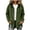 Green, variant on Hooded Corduroy Shacket for Women Button Down Long Sleeve Shirt Jacket with Drawstring Hood and Pockets