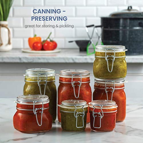 Mini Terrine Jar Kitchen Rubber Sealed Air Tight Preserve Food Storage 12pc 