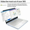 thumbnail image 5 of HP Stream 14 Student Business Laptop, Intel N150 Processor(Quad-core), 4GB RAM, 384GB Storage (128GB UFS+256GB MSD), Microsoft Office 365, Copilot AI, 1TB Cloud Storage, Blue, with 5ave Kit, 5 of 7