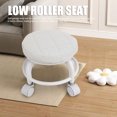 thumbnail image 3 of Tabouret Roulant Bas, Tabouret Roulant Rond Bas en Cuir PU Pivotant à 360 Petit Tabouret avec Roulettes Universelles Repose-Pieds pour Maison Bureau Garage Boutique Mise en Forme Sport, 3 of 7