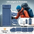 thumbnail image 6 of KingCamp Camping Sleeping Pads - Lightweight Inflatable Air Pad with Built-in Foot Pump, Waterproof Camping Air Mattress with Pillow for Hiking, Backpacking , Navy, 6 of 11