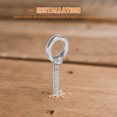 thumbnail image 4 of CRILSTYLEO 10Pcs Stainless Steel Eye Screws For Ceiling Hanging Hook Silver Secure Fixation, 4 of 7