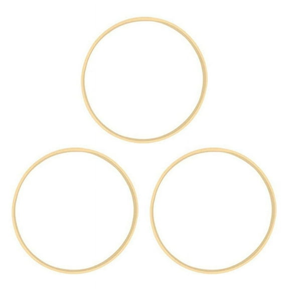 3X Dream Bamboo Rings,Wooden Circle Round Catcher DIY Hoop 15cm