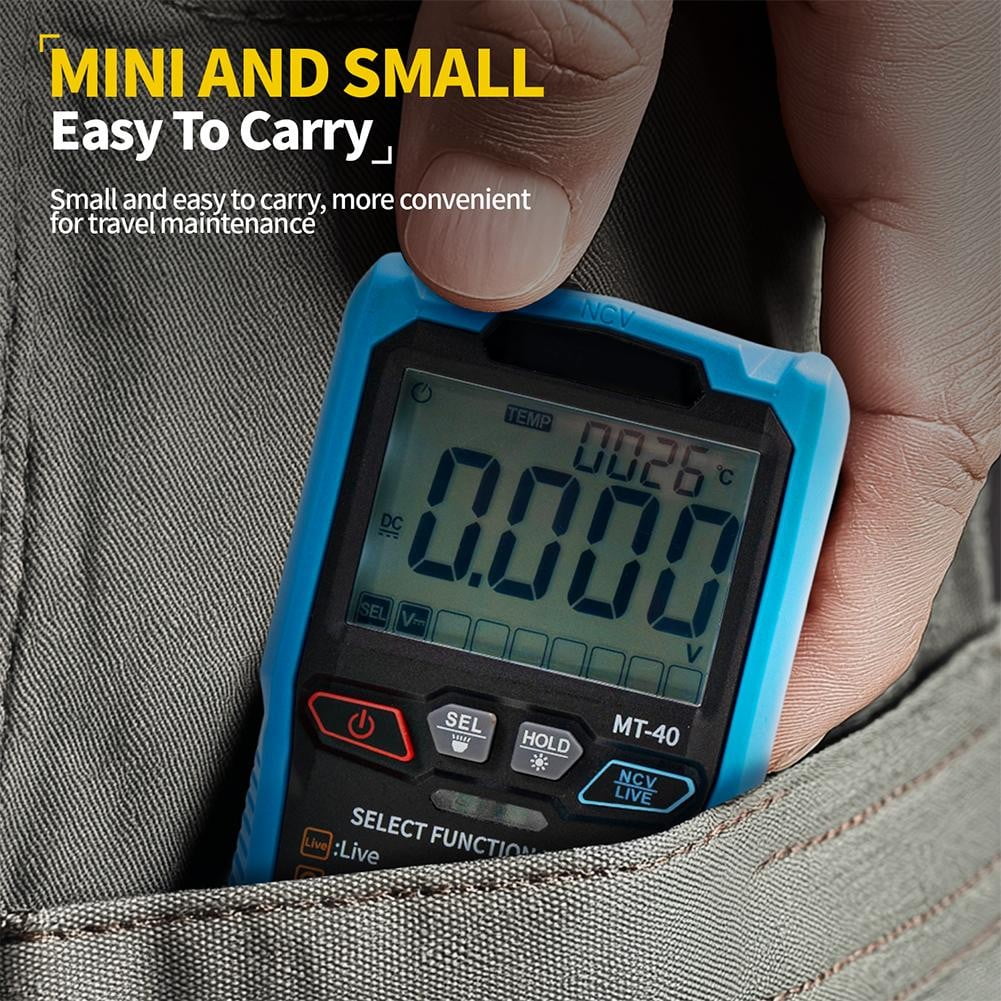 Mt-40 Intelligent Digital Multimeter 4000 Counts True Rms Ac Dc Voltage 600V