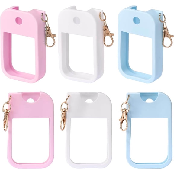 Silicone Case Compatible With Touchland Hand Sanitizer Spray, Protective Case With Keychain For Spray, Travel Size, Compatible With Power Mist & Glow Mist