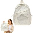 thumbnail image 2 of Aesthetic Backpack with Star Cutout Window, 15.74X12.59X5.11" Printed Casual Daypack, Clear Decor Backpack, Lightweight Commute Rucksack, Multi Pocket Storage Bag, Fashion Carry Backpack, 2 of 5
