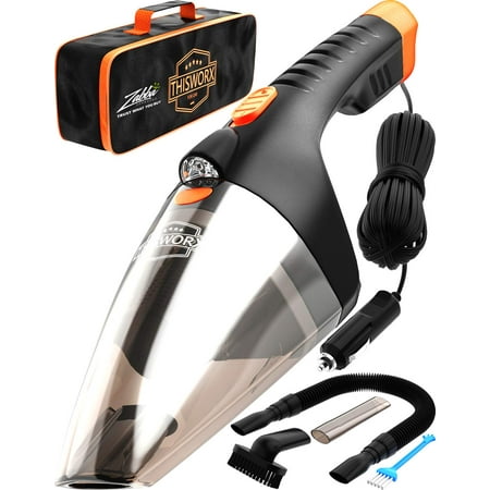 

ThisWorx Portable Car Vacuum Cleaner - 110W 12v - 16 Foot Cable - Black