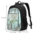 thumbnail image 5 of Wukai Vintage Rose1 Travel Laptop Backpack: Business Water-Resistant Bag with USB Charging Port, Ideal College Backpack for Men & Women, 5 of 6
