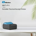 thumbnail image 4 of Milestone Milestone Imprimante Thermique Compacte MHT-P11 - Imprimante de Reçus 58mm avec USB/Bluetooth, Noir & Bleu, Supporte Android/iOS/Windows, Commande ESC, Vitesse 60-90mm/s, Charge Type-C, 4 of 6