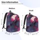 thumbnail image 2 of Balery Astronaut Riding Fiery Horse Mochila Clásica Impresa Básica para Viaje, Mochila Escolar Resistente al Agua, Mochila de Lona con Correas Ajustables-Medium, 2 of 5