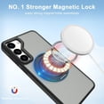 thumbnail image 3 of Magnetic Case for Samsung Galaxy S23 Plus [Military Grade Protection] with Built-in 360° Rotatable Stand [Compatible with MagSafe] Translucent Matte Back Slim Protective Phone Cover, Black, 3 of 6