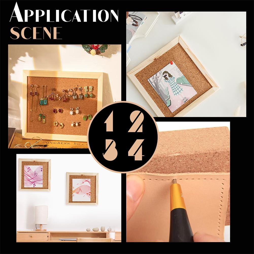 4pcs Self-Adhesive Cork Board Square Cork Tiles Me... – Grandado