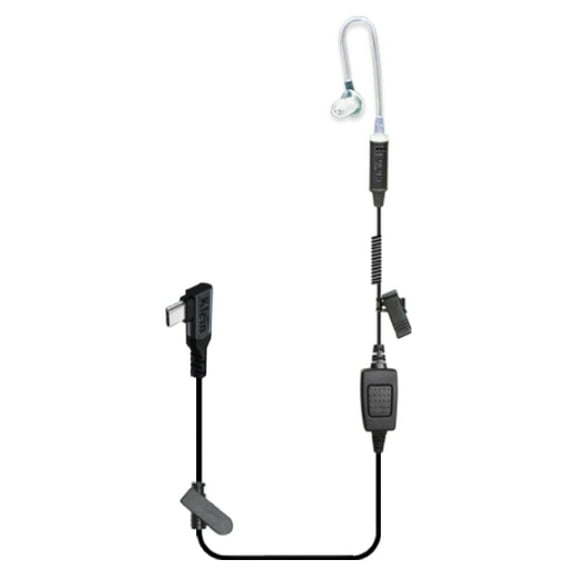 Klein USB C Acoustic Tube Earpiece - PTT Surveillance Headset