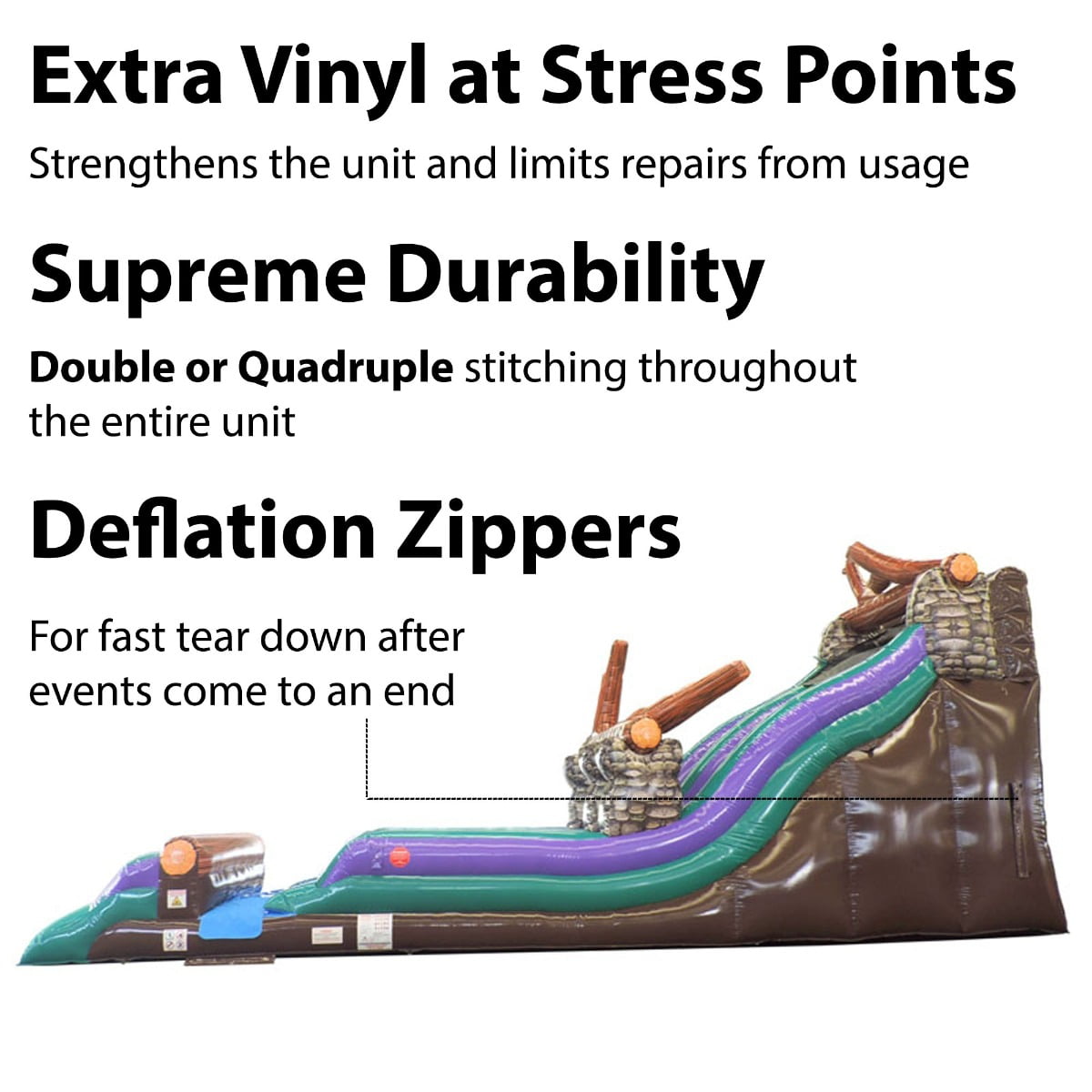 TentandTable Wild Rapids Inflatable Water Slide with Blower, 21'