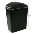thumbnail image 3 of Idomy 3-Pack 4.5 Gallon Plastic Trash Can with Swing Lid, Swing-Top Garbage Can, Black, 3 of 7