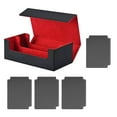 thumbnail image 2 of figatia Boîte de Cartes à Collectionner avec Fermeture Magnétique et 4 Séparateurs de Cartes Noir Rouge avec Gris, 2 of 9
