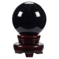 thumbnail image 1 of Bola de cristal Juvale de obsidiana de 80 mm con soporte, 1 of 6