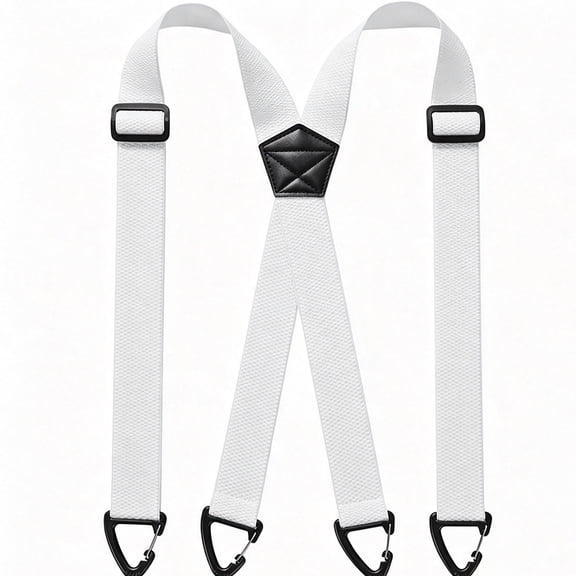 Men's X-Back Suspenders with Hook Clips, Mens Suspenders with Hooks for Belt Loop, Adjustable 1"