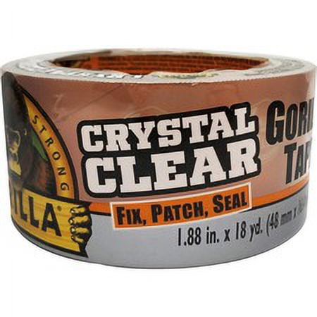 Gorilla Crystal Clear Tape - 18 yd Length x 1.88" Width - 1 Each - Clear | Bundle of 5