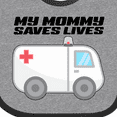 thumbnail image 4 of Inktastic My Mommy Saves Lives Ambulance Boys or Girls Baby Bib, 4 of 4