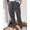 Black White, variant on Womens Soft Casual Drawstring Tie Elastic Waist Loose Jogger Pants Leopard Printed Track Pants with Pockets Brown XL