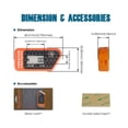thumbnail image 2 of Runleader HM016B Orange Digital Wireless Hour Meter Vibration Operation for Golf Cart Chainsaw, 2 of 9