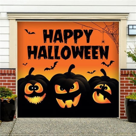 UPC: 0841282143463 | My Door Decor – Jack-O-Laterns – Halloween 7  x 8  Garage Door Décor Banner Mural