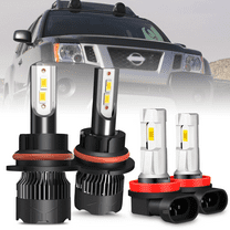 For 2005-2015 Nissan Xterra Headlight LED Bulb 9007 High Low Beam H11/H8 Fog Light Set
