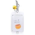 thumbnail image 3 of Mini Film Photo Keychain Picture Holder with Bell – Clear Photo Frame Key Chain for Instax Fujifilm Polaroid Mini 9 Film - DIY Picture Keychains for Wallet Size Photos, Gifts, Yellow, Set of 1, 3 of 7