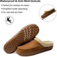 thumbnail image 5 of WOTTE Men's Slippers Fleece Fuzzy Lined Memory Foam Moccasin House Shoes for Indoor Outdoor, Brown Size 6-7, 5 of 7