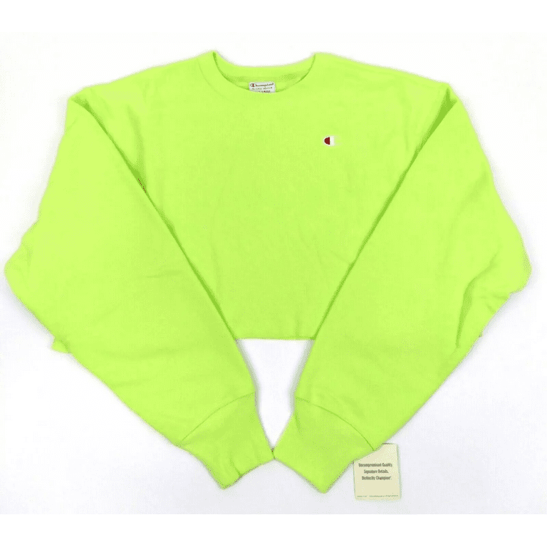 Champion Life Women s Crop Top Sweatshirt Reverse Weave Cut Off Long Sleeve Walmart