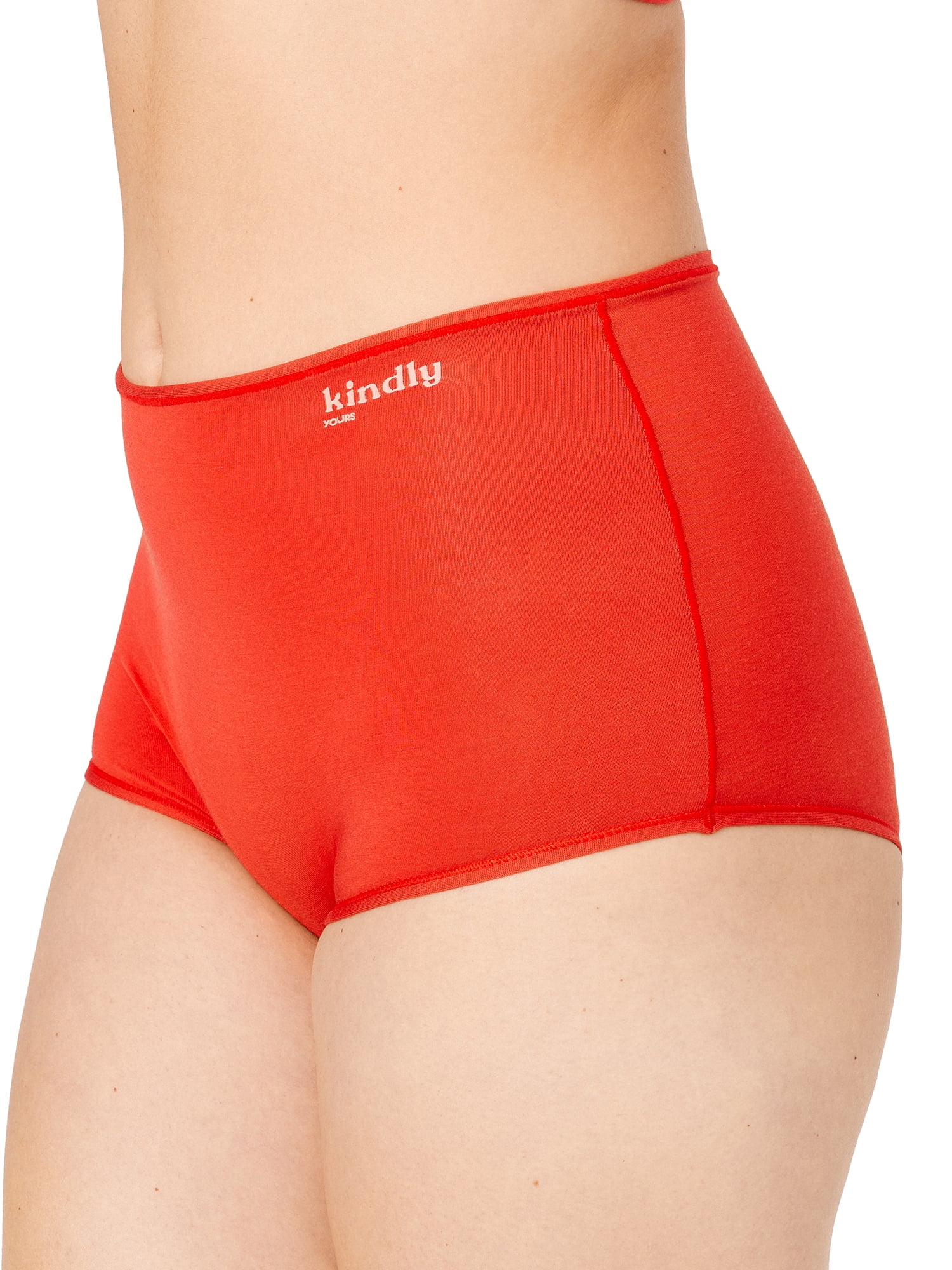 Kindly Yours Women’s Natural Comfort Cotton Modal Boyshort Underwear, 3-Pack, Sizes XS-XXXL
