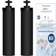 thumbnail image 2 of Certified High-efficiency Filtration Water Filter, Replacement for Berkey Gravity Filtration System, Black Purification Elements for Household and Outdoor Use, NSF ANSI Certified, 2 of 5