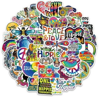 Trippy Stickers 100 PCS Psychedelic Stickers for Adults,Trippy Accessories  Stickers,Hippie Sticker Packs for Adults,Laptop Water Bottle Car Cup