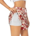 thumbnail image 2 of Disketp Tomatoes Print Women's Shorts Workout Shorts for Athletic Gym Running Shorts with Phone Pockets Small, 2 of 8